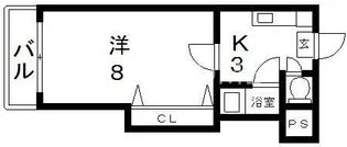 エクセル近大前【2階】の間取り