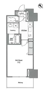 フロンティア新宿タワー【22階】の間取り