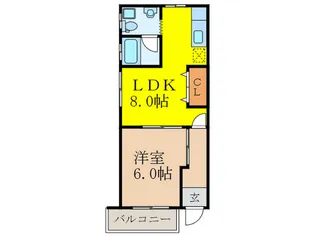 エルヴェ弥生【3階】の間取り