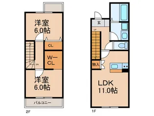 福岡県北九州市八幡西区大字馬場山【一戸建】の間取り