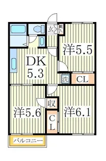 クレセントハイム【1階】の間取り