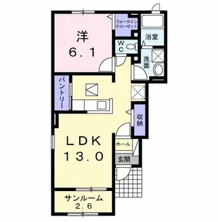 アン・リヴィエール B【1階】の間取り