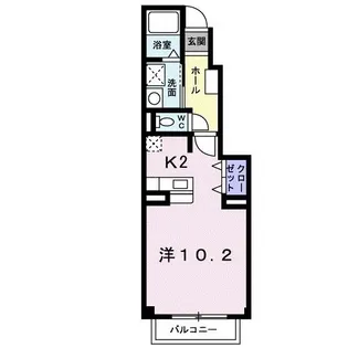 リュエル・ウエスト【1階】の間取り