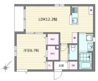 ガーネット町田【1階】の間取り