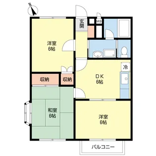 サンライトクレストB棟【2階】の間取り