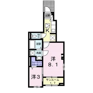 ブラウベルク浦里II【1階】の間取り