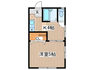 第一浜美ハイツ【2階】の間取り