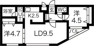 プライア14 (praia14)【5階】の間取り