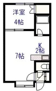 ロイヤルタウンE棟【2階】の間取り