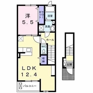フェリオ【2階】の間取り