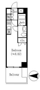 クロスレジデンス清澄白河【4階】の間取り