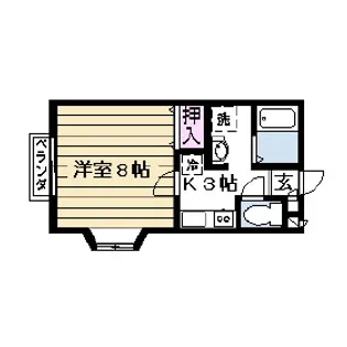 カーサメルベーユ【1階】の間取り