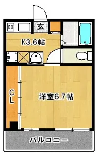 栗田マンション【2階】の間取り