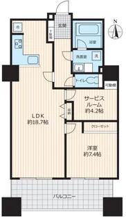 六本木ヒルズレジデンスB棟【21階】の間取り