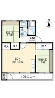 UR鈴蘭台第二【4階】の間取り