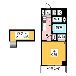 アヅマ第6ビル【5階】の間取り