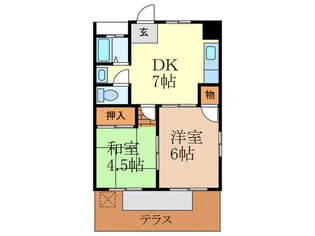 陸光ハイツ【1階】の間取り