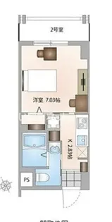 クラスイン与儀【9階】の間取り