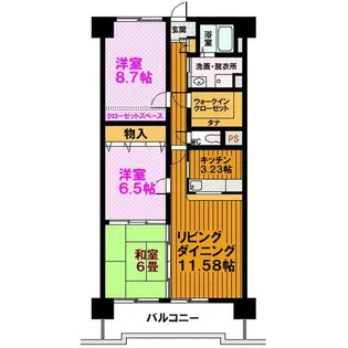 アネックスミカド【2階】の間取り