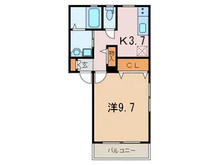 イ-スト甲南【2階】の間取り