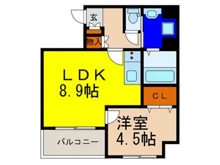B ♭ KAWANISHI【4階】の間取り