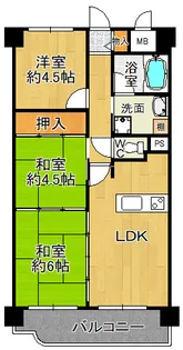 サングレールクインセス【8階】の間取り