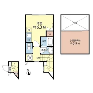 アノンテラス大森【2階】の間取り