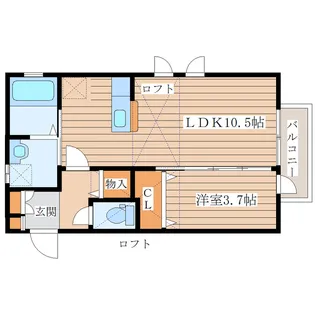 ケイリュウ【2階】の間取り