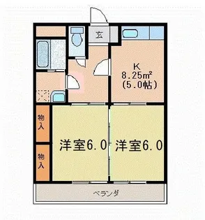 サンライズ・レジデンス【2階】の間取り