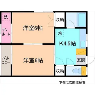 ハウスストリームII【1階】の間取り