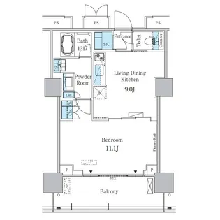 HARUMI FLAG PORT VILLAGE D棟【14階】の間取り