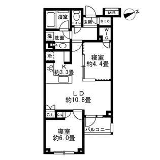 オープンレジデンシア練馬新桜台【3階】の間取り