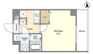 アルファコート八広【1階】の間取り