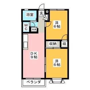 グリーンパークA【1階】の間取り