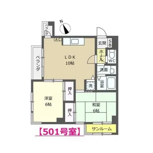 リブ・スイート駅西【5階】の間取り