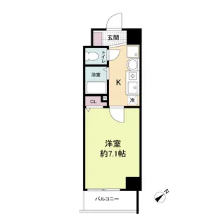 エスリードコート難波ウエスト【2階】の間取り