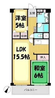 北越谷スカイハイツ【3階】の間取り