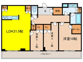 ジオタワー宝塚グランレジス南棟【32階】の間取り