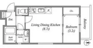 ル・レーヴ今津ノース【2階】の間取り