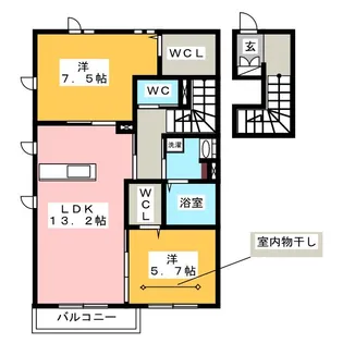 ピエトラ ミリアーレ B棟【2階】の間取り