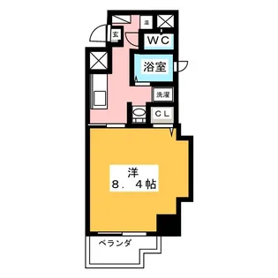 アーバンフラッツ伏見【6階】の間取り