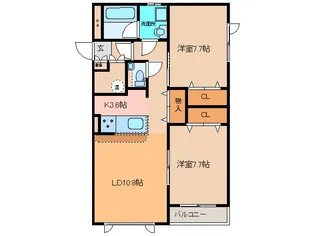 エクスプライス共栄【3階】の間取り
