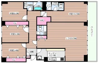 タウンハウス六甲【2階】の間取り