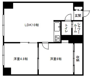 ロジェ札幌25【10階】の間取り