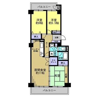 グリーンコープ南大沢【3階】の間取り