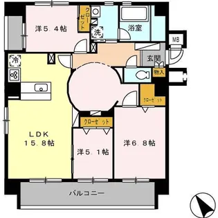パルミラ東町【3階】の間取り