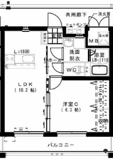 ユーミー江平 A【2階】の間取り