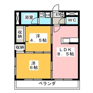 ベルメゾンA【2階】の間取り