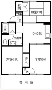 セジュール東加古川【1階】の間取り