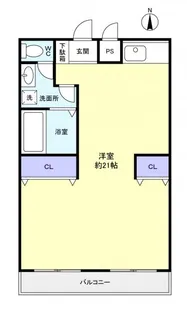 櫟ハイム(クヌギハイム)【1階】の間取り